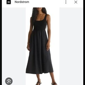 Women's Black Sleeveless Scoop Neck Maxi Dress